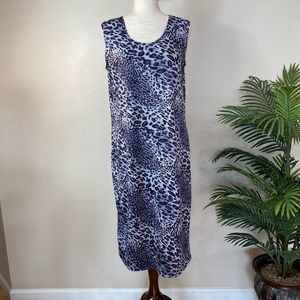 SALON STUDIOS dress with animal print. Sz Med. EUC